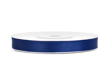 Satin Ribbon, navy blue, 6mm/25m (1 pc. / 25 lm)