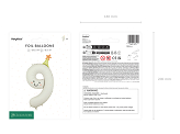 Foil balloon Number ''9'', 86cm, cream