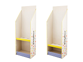 Cardboard display stand with print, 57x37x160 cm, mix