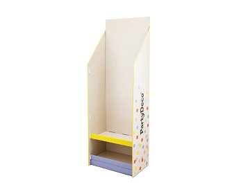 Cardboard display stand with print, 57x37x160 cm, mix