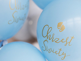 Balony Eco 33 cm, Chrzest Święty, błękit (1 op. / 6 szt.)