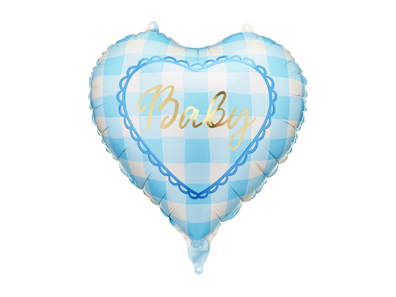 Ballon aluminium cœur ''Baby'', 35 cm, bleu clair