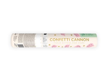 Canon ? confettis 'Chats', rose, 20 cm