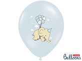 Ballons 30cm, Elefant, Pastel Baby Blue Mix (1 VPE / 50 Stk.)