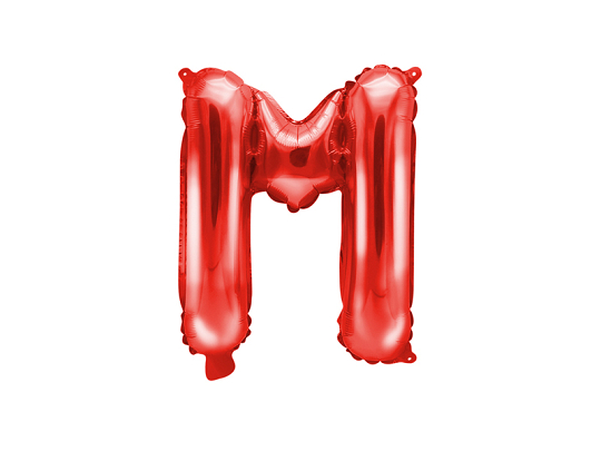 Ballon en Mylar Lettre ''M'', 35cm, rouge