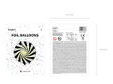 Folienballon Bonbon, 35cm, schwarz
