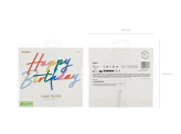 Cake topper Happy Birthday, 18x16.5 cm, mix