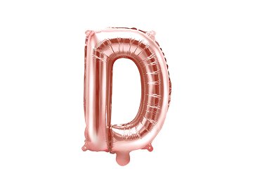 Folienballon Buchstabe ''D'', 35cm, roségold