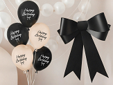 Ballons Strong Happy Birthday Nœuds, 30 cm, assortiment (1 pqt. / 50 pc.)