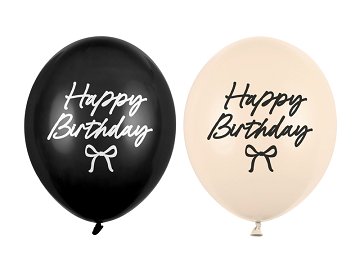 Ballons Strong Happy Birthday Nœuds, 30 cm, assortiment (1 pqt. / 50 pc.)