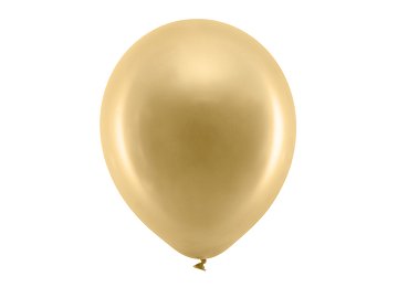 Rainbow Balloons 30cm metallic, gold (1 pkt / 10 pc.)