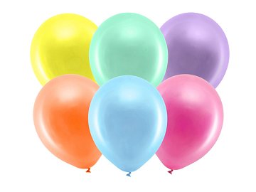 Ballons Rainbow 30cm, metallisiert, Mix (1 VPE / 100 Stk.)