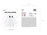 Foil balloon Ghost, 48x68cm