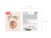 Balon Glossy 60cm, różowe złoto