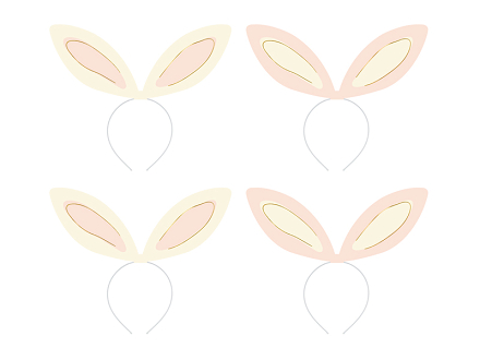 Opaski Uszy królika, 12.5x29 cm, mix