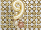 Balon foliowy Cyfra '9', 86cm, złoty