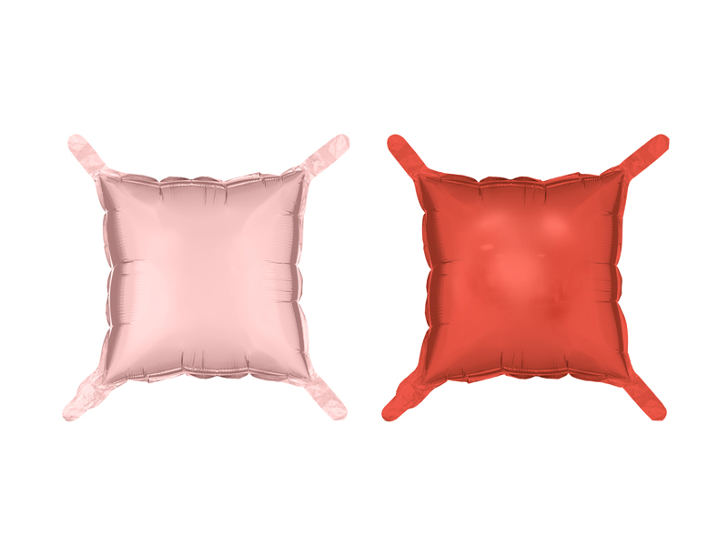 Folieballong – rosa – 35x35 cm – 4-pack