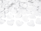 Confetti cannon with hearts, white, 40cm