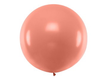 Ballon rond 1m, or rose métallisé