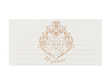 Zaproszenia Harry Potter Herb Hogwartu, 18.5x9.5 cm, białe (1 op. / 6 szt.)