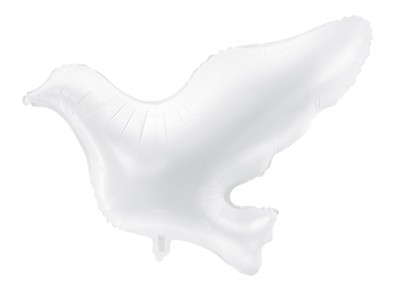 Folieballong – Duva – vit – 77x66 cm