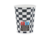 Cups Checkered flag, 220 ml, mix (1 pkt / 6 pc.)