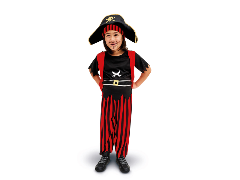 Maskeraddräkt – Pirat – mix – 96-116 cm