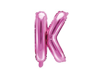 Ballon Mylar Lettre ''K'', 35cm, rose foncé