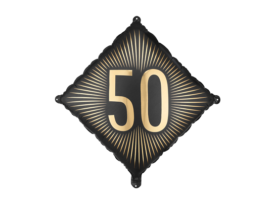 Foil Balloon ''50'', 46x46 cm, mix