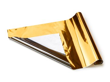 Folia dekoracyjna metalizowana złoto-srebrna, 0.5x50 m