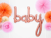 Folienballon Baby, roségold, 73,5x75,5cm