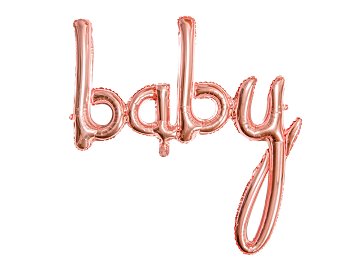 Folienballon Baby, roségold, 73,5x75,5cm