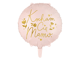 Foil balloon ''Kocham Cię Mamo'', 45 cm, pink