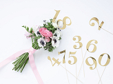 Table numbers, gold, 25.5-26.5cm (1 pkt / 11 pc.)