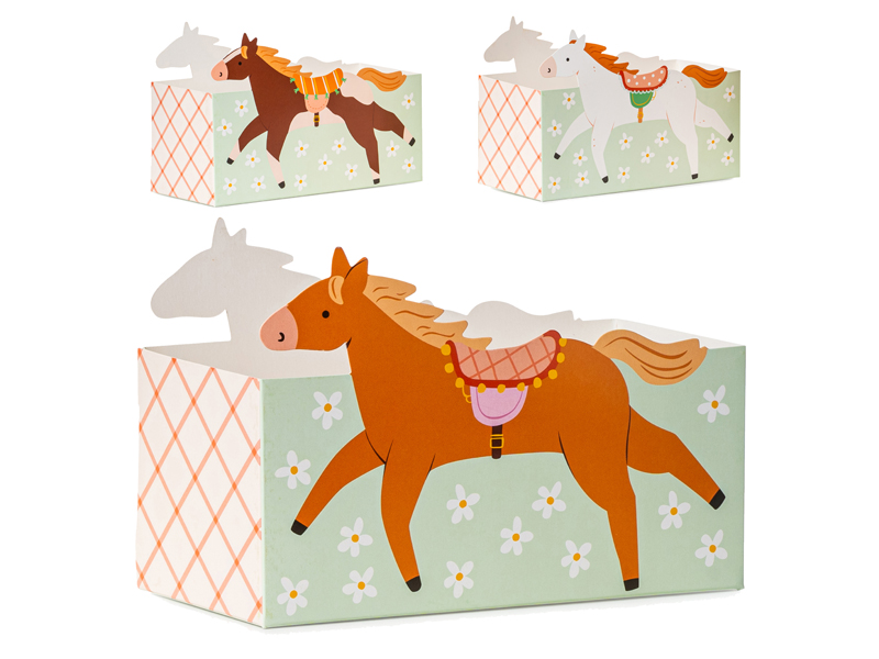 Serveringsbox – Hästar – 3-pack