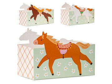 Snack boxes Horses, mix (1 pkt / 3 pc.)