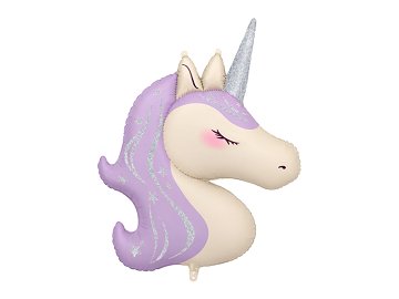 Foil balloon Unicorn, 65x100 cm, mix