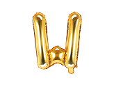 Folienballon Buchstabe ''W'', 35cm, gold