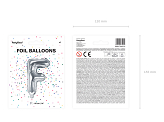 Folienballon Buchstabe ''F'', 35cm, silber