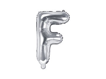 Ballon Mylar lettre ''F'', 35cm, argenté