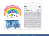 Balony Rainbow 30cm pastelowe, jasny niebieski (1 op. / 10 szt.)