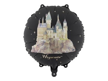 Balon foliowy Harry Potter Zamek Hogwart, 35 cm, czarny