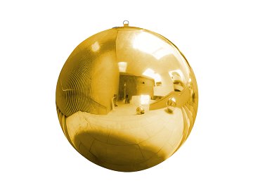 Inflatable Mirror Ball, gold, approx. 120 cm