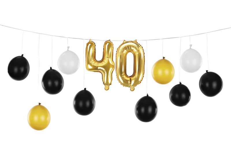 Ballonggirlang – 40-årsdag – mix – 260x32 cm