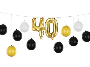 Girlanda balonowa 3w1 - 40 urodziny, mix, 260x32cm