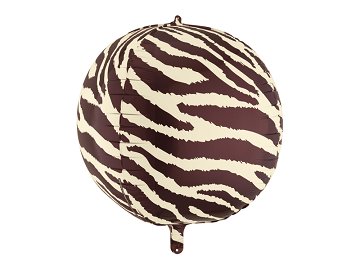 Folienballon Ball mit Zebrastreifen, 75 cm, Mix