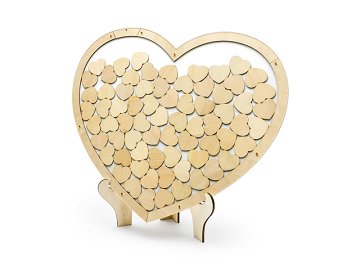 Wooden guest book - Heart, 44x37.5cm