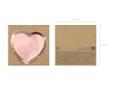 Plates Heart, rose gold, 21x19cm (1 pkt / 6 pc.)