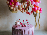 Linking balloons, 33 cm, light pink (1 pkt / 20 pc.)