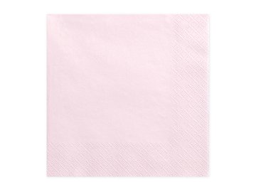 Napkins, 3 layers, light powder pink, 33x33cm (1 pkt / 20 pc.)